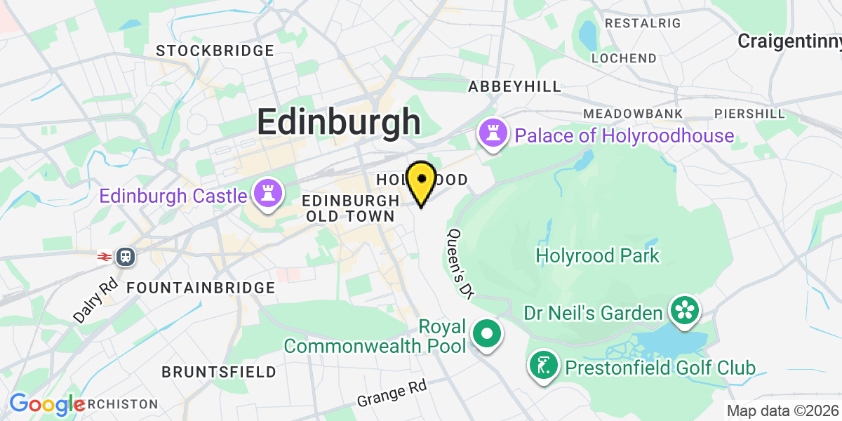 Map of Edinburgh Holyrood Road