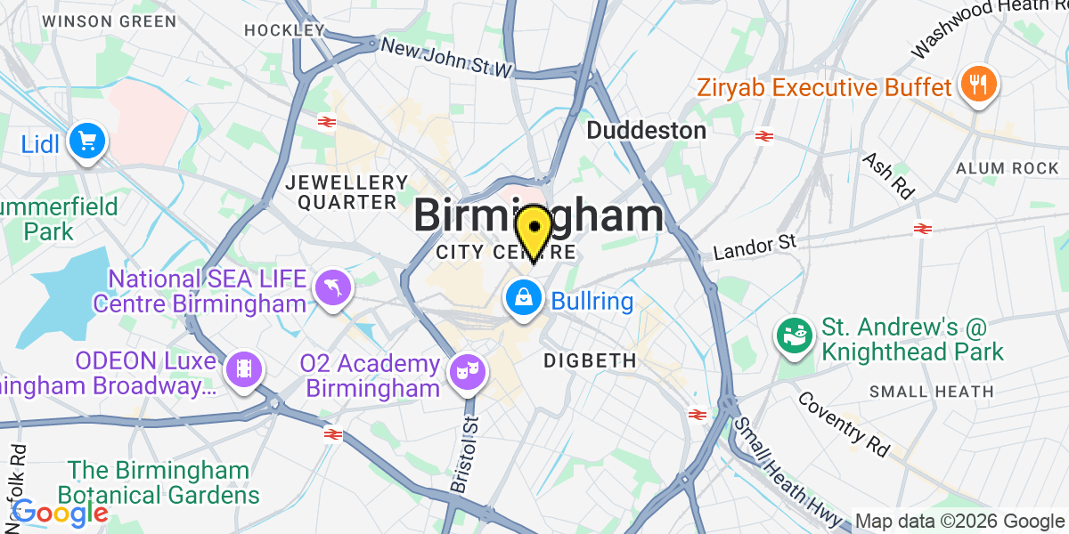 Map of Birmingham High Street