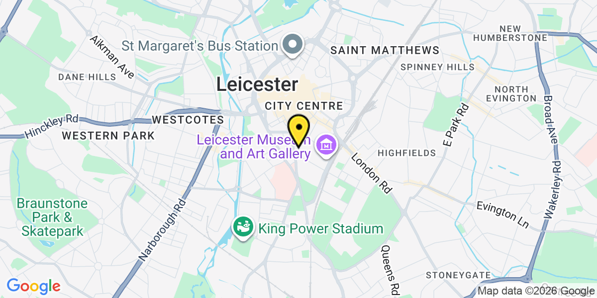 Map of Leicester Welford Road