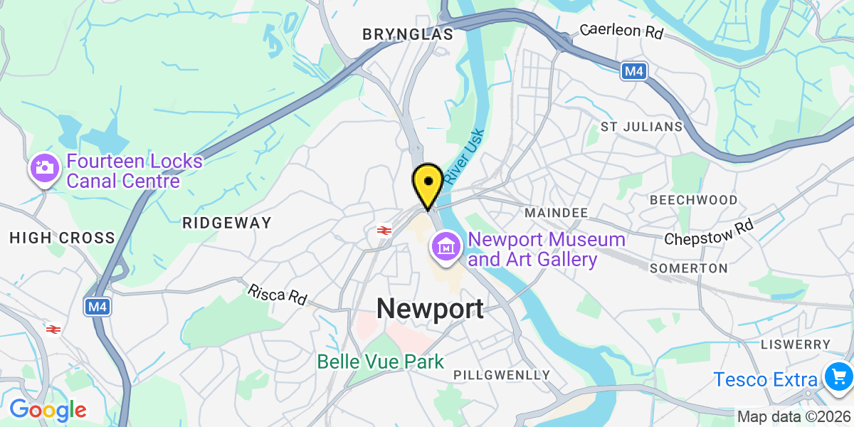 Map of Newport High Street