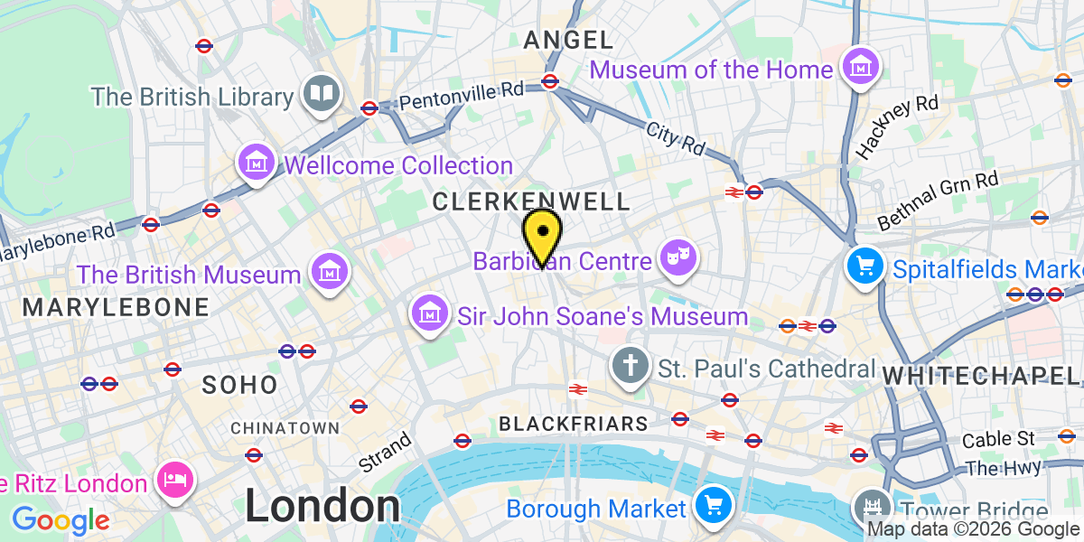 Map of London Saffron Hill