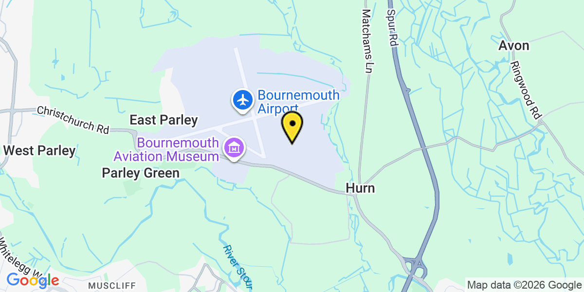 Map of Bournemouth Airport