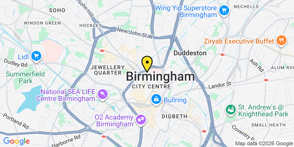 Map of Birmingham Royal Angus