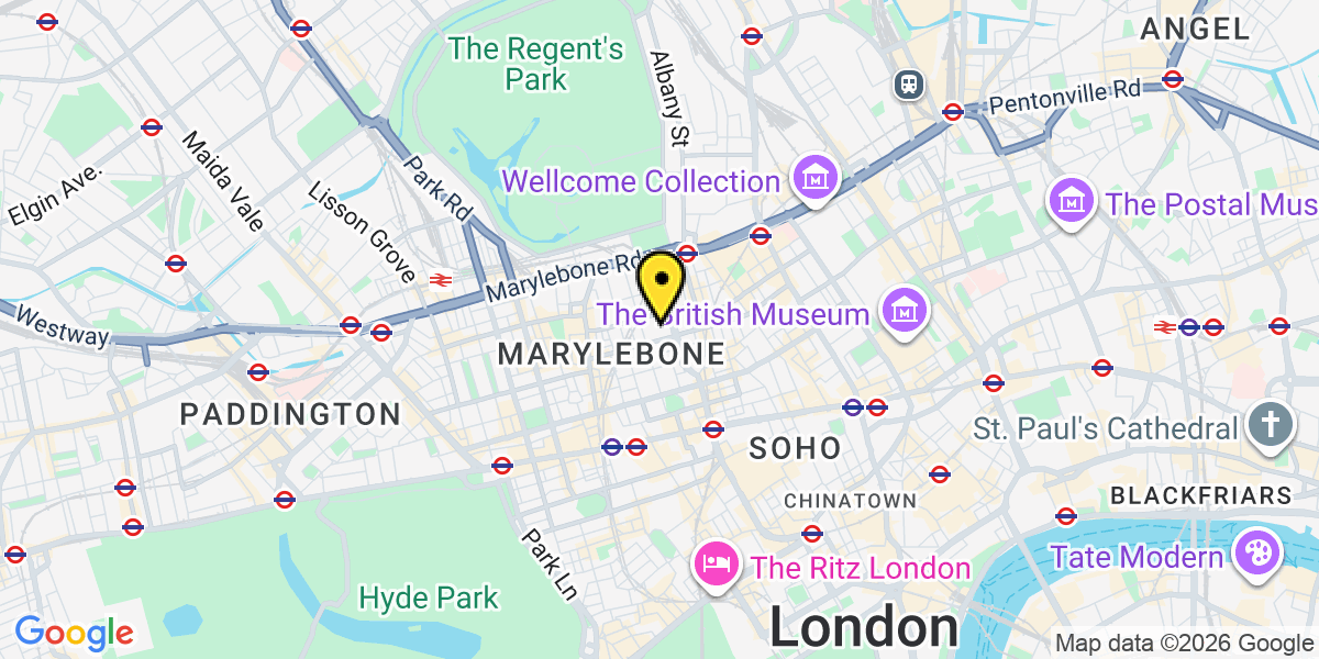 Map of London Harley Street