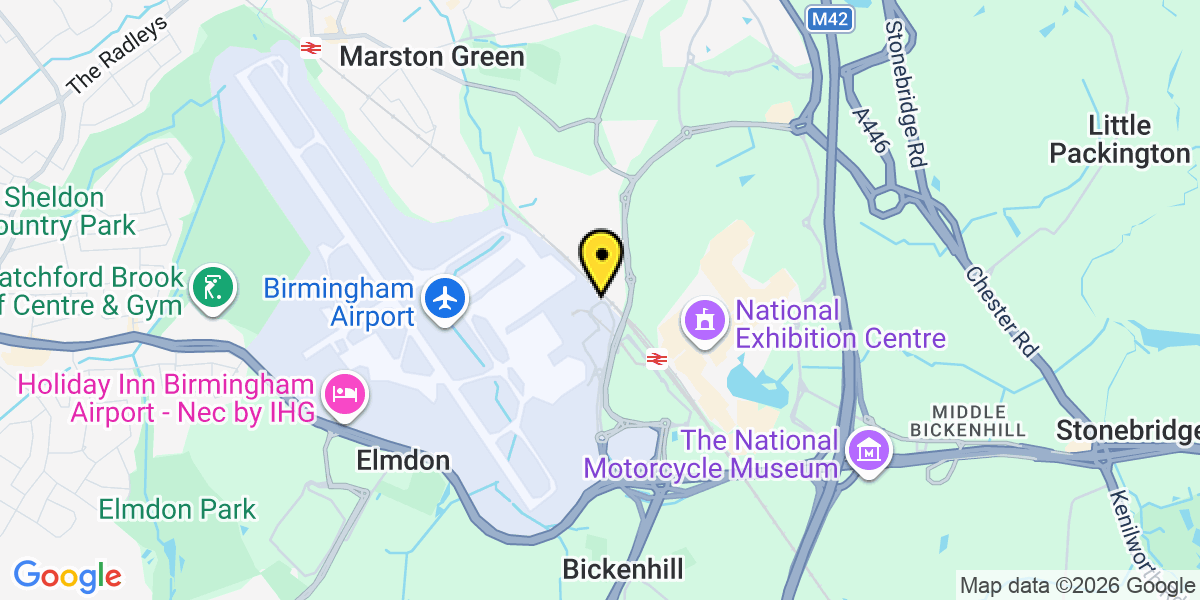 Map of Birmingham Airport Car Park 2&3