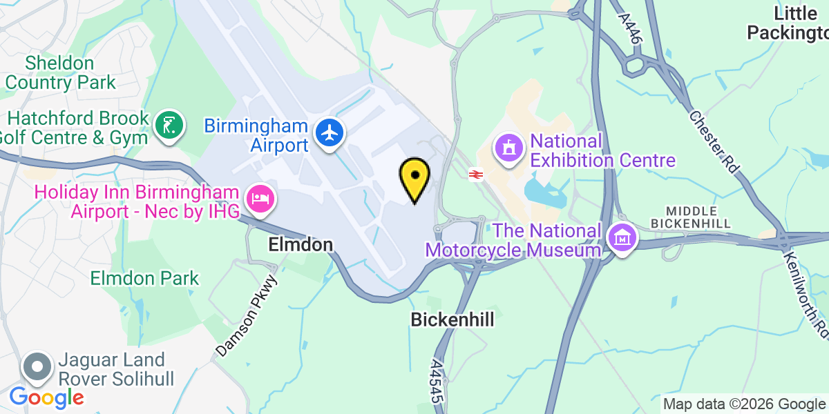 Map of Birmingham Airport Car Park 4