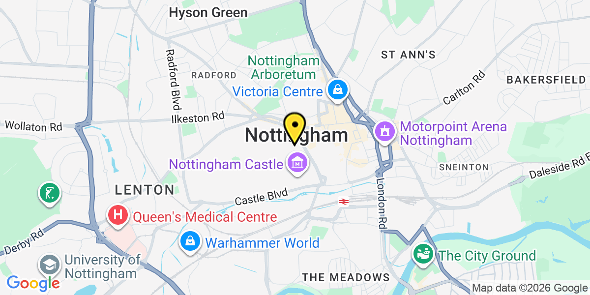 Map of Nottingham Mount Street