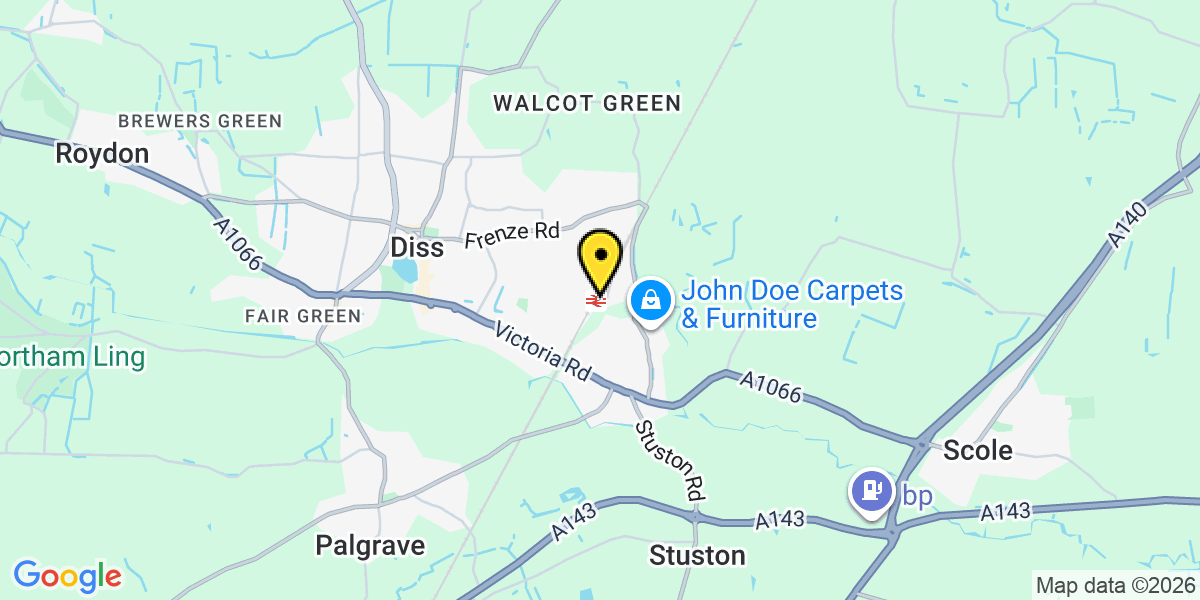 Map of Diss Station (Greater Anglia)