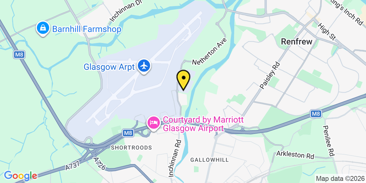 Map of Glasgow Airport Long Stay Self Park
