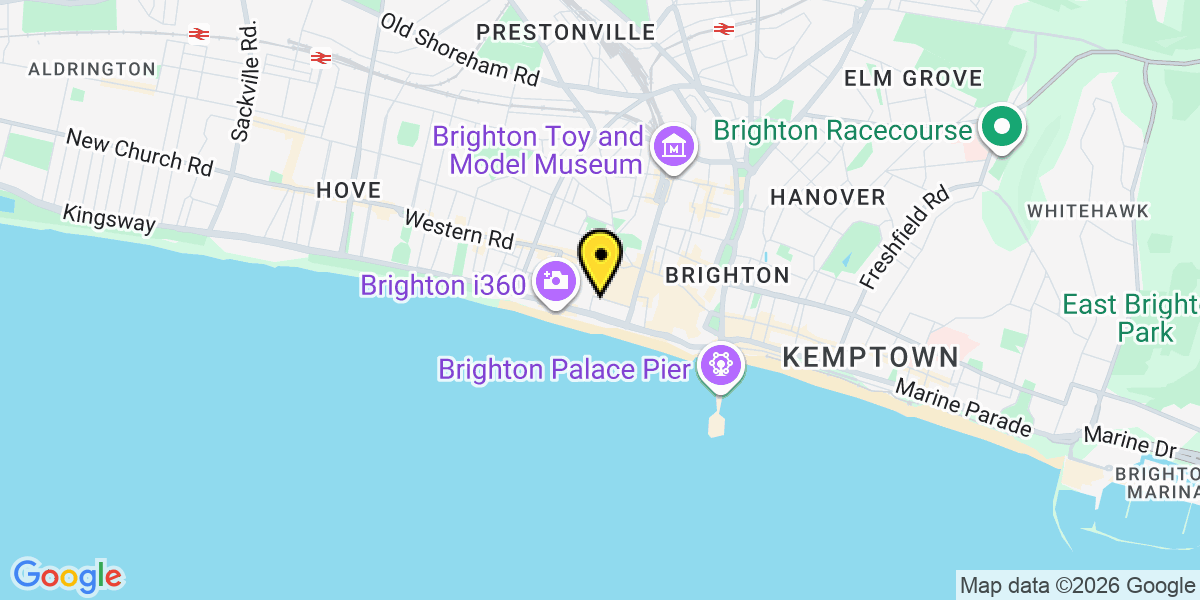 Map of Brighton Centre Russell Road