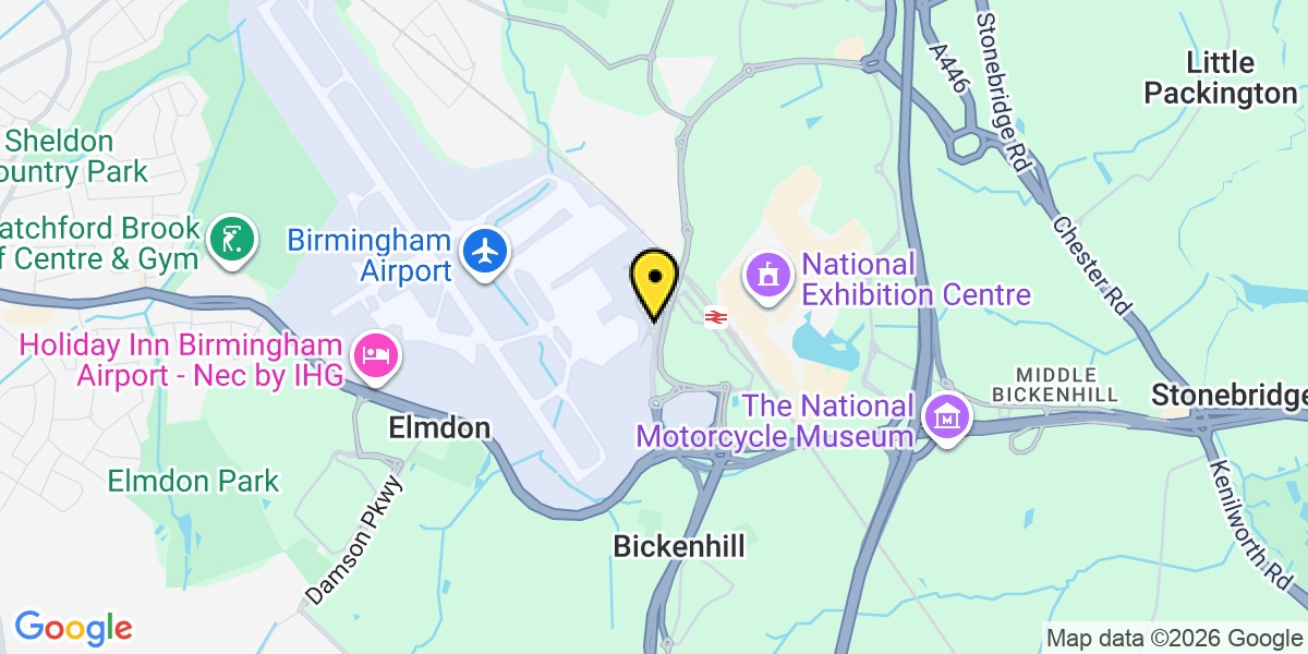 Map of Birmingham Airport Car Park 1