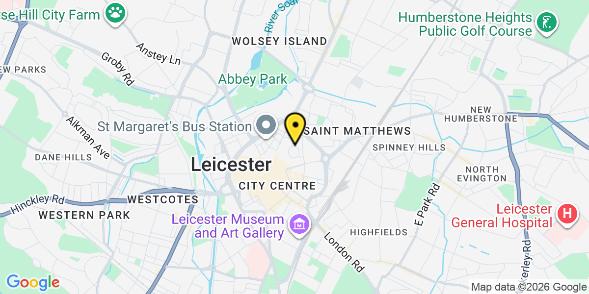 Map of Leicester Lee Circle